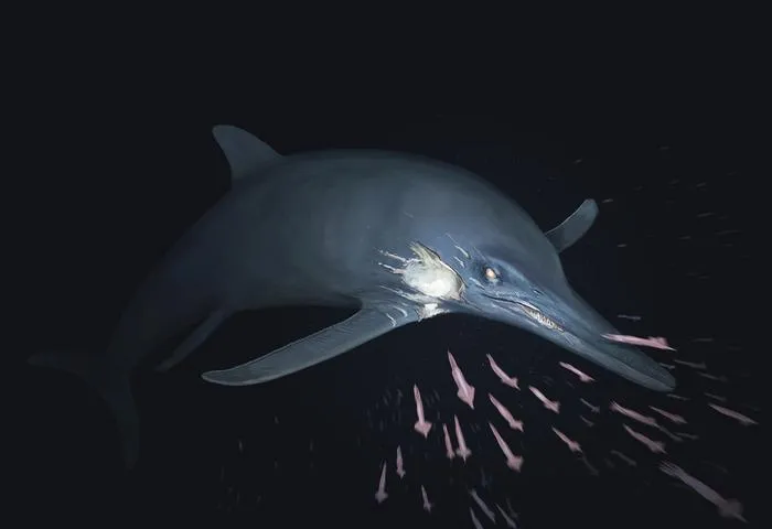 Reconstruction of  Temnodontosaurus cf. trigonodon