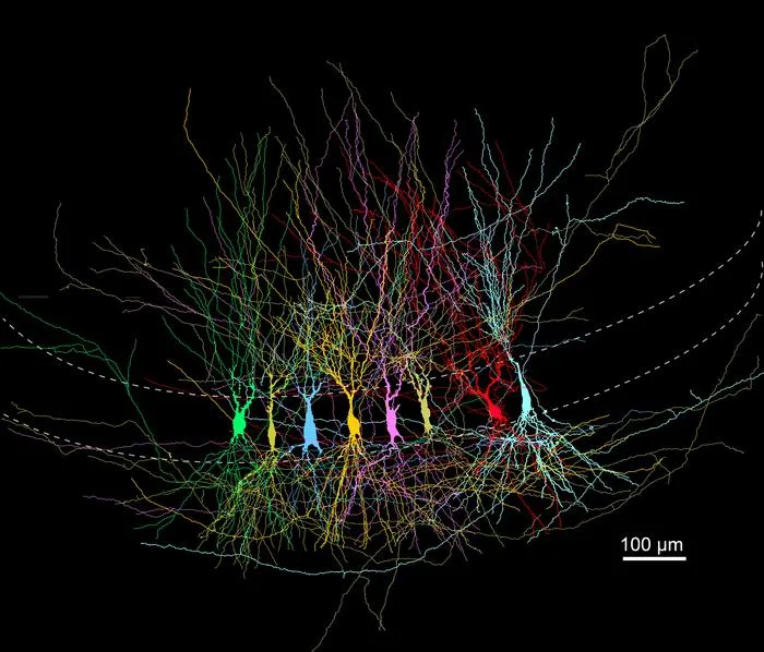 Collage of CA3 pyramidal neurons