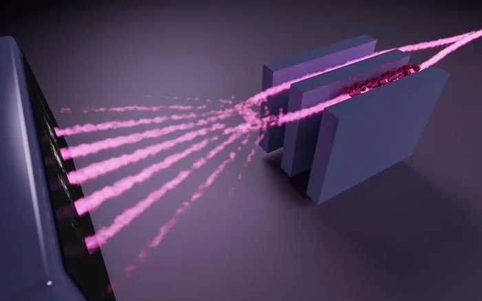 Processes in the X-ray interferometer: