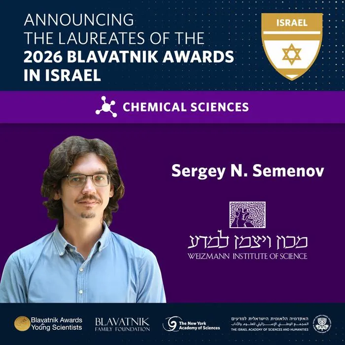 Blavatnik Awards Chemical Sciences Laureate, Sergey N. Semenov, PhD, from the Weizmann Institute of Science,