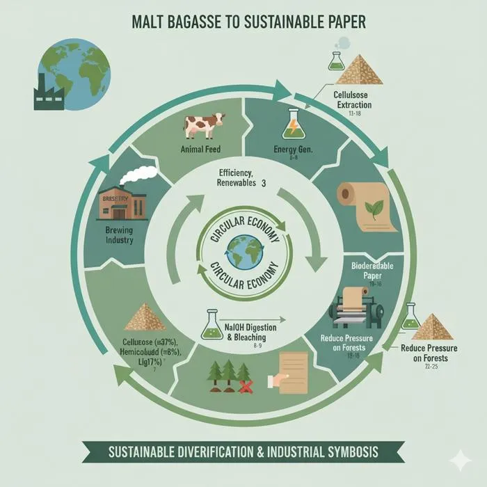 Malt Bagasse to Sustainable Paper: Circular Economy Framework