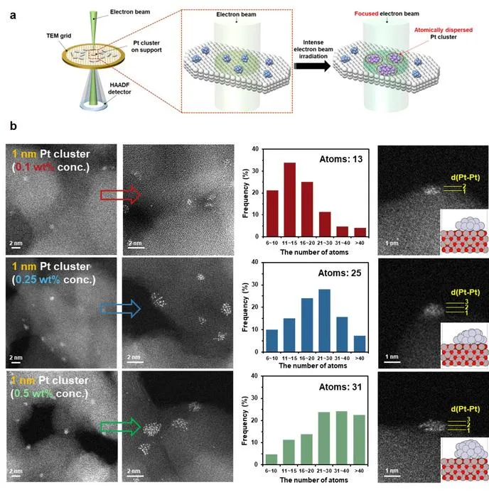 Figure 2. Platinum clusters precisely controlled at the atomic level