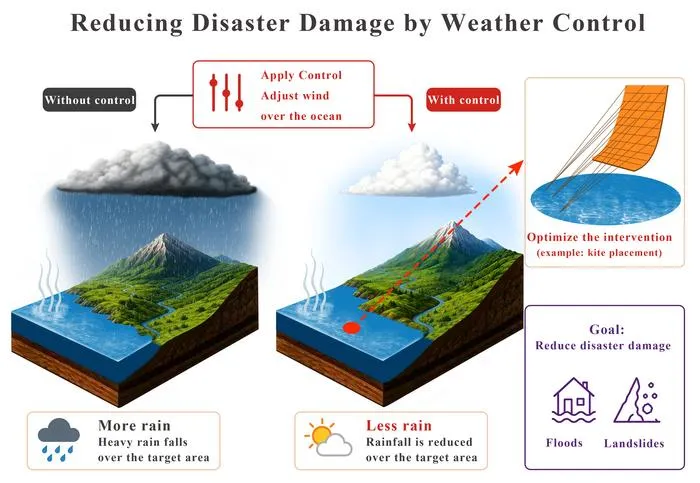 Weather control modeling assesses the effectiveness of weather intervention to reduce damage and loss from disasters