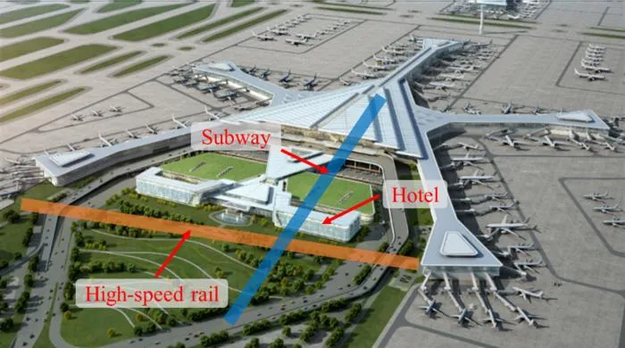 Fig. 1 Schematic diagram of Changsha Huanghua Airport Terminal 3.