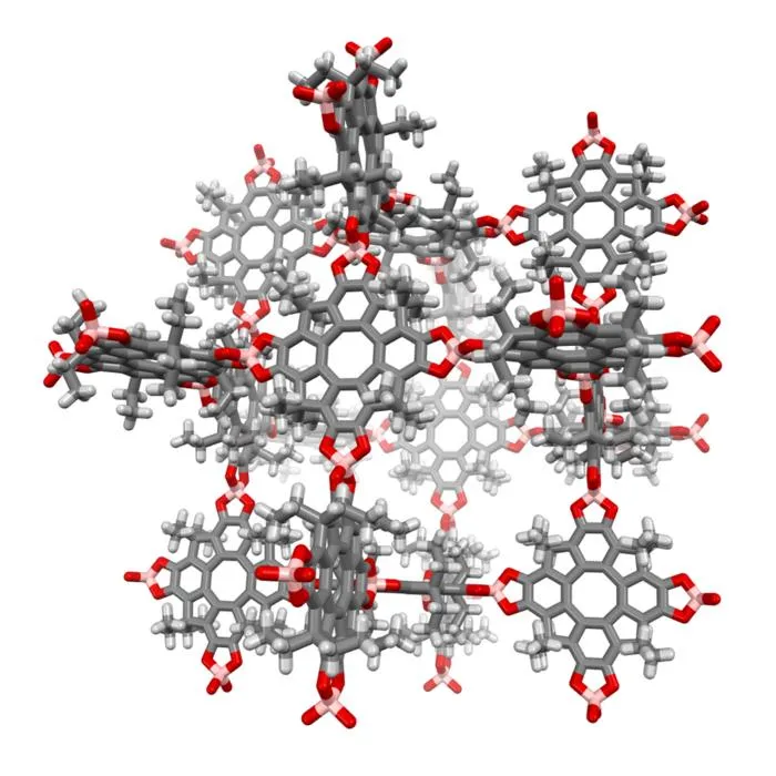 Figure 1. Crystal structure of TCTP-COF