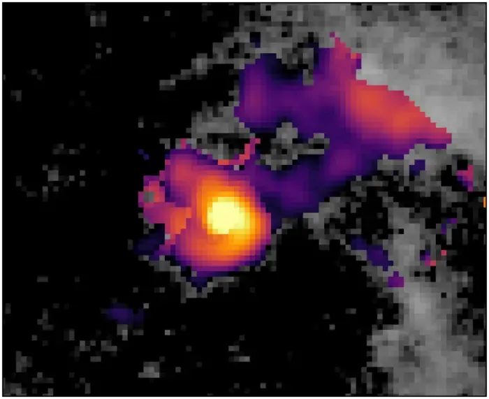 Closeup of black hole
