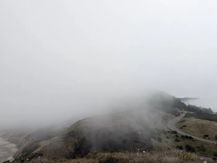 Yaquina head fog and highway
