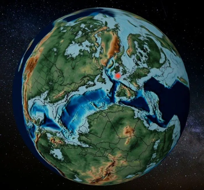 Where was this fossil 200 million years ago?