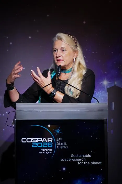 COSPAR President Pascale Ehrenfreund  speaks on Dark and Quiet Skies at the 46th COSPAR Scientific Assembly.