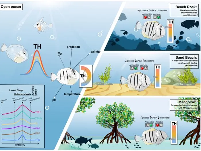 Infographic of environmental effects on convict surgeonfish