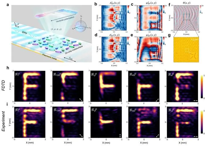 Figure 2 | The CA vectorial holography generated by the on-chip composite MS under SW excitation using the optimization algorithm.