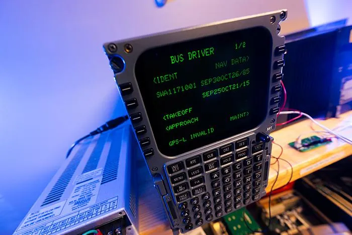 Picture of computer found in an airplane cockpit