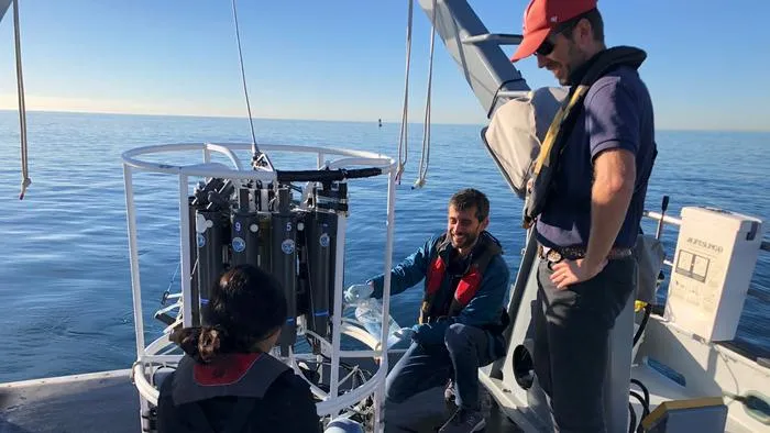 Water samples near California