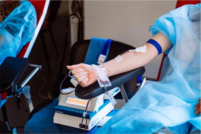 Blood donor in Ukraine