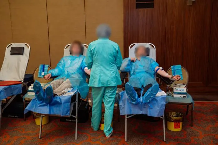 Blood donors in Ukraine