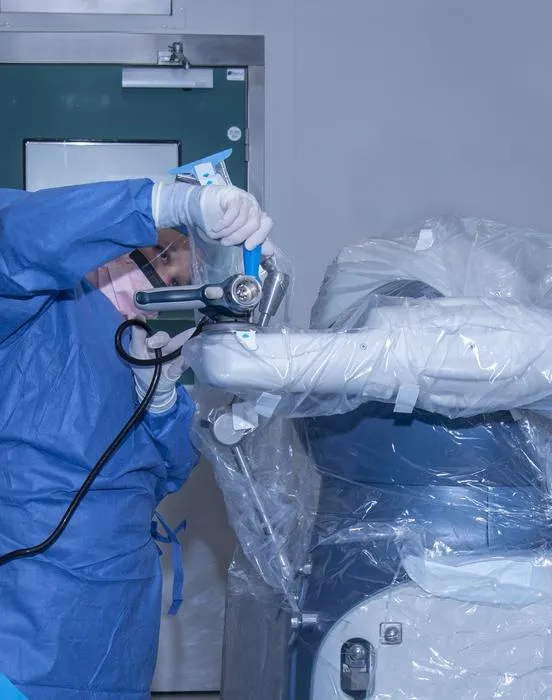Mako System Being Prepped for Surgery