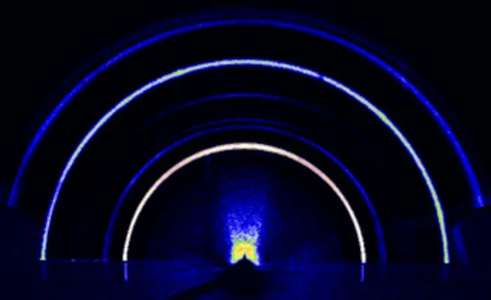Synchrotron X-ray diffraction patterns of HZO thin films measured in real time using GIWAXS at the Pohang Accelerator Laboratory.