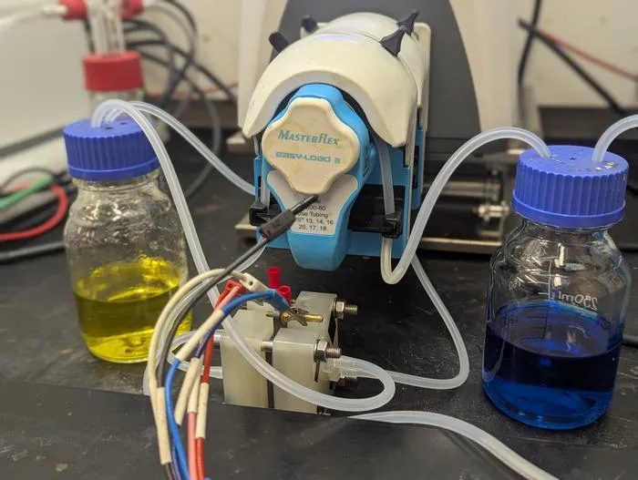 The redox flow battery setup
