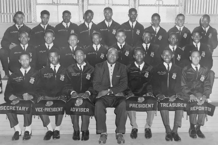 Group picture of the Randolph New Farmers of America chapter, La Grange, Texas, circa 1962.