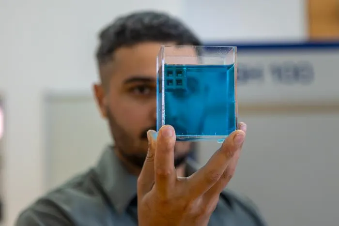 Floating titanium lattice