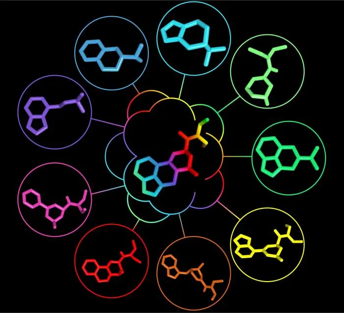 Illustrated chemical structure of LSD