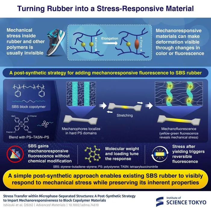 Turning Rubber into a Stress-Sensing Material