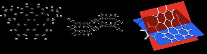 3D structure of a curved nanographene