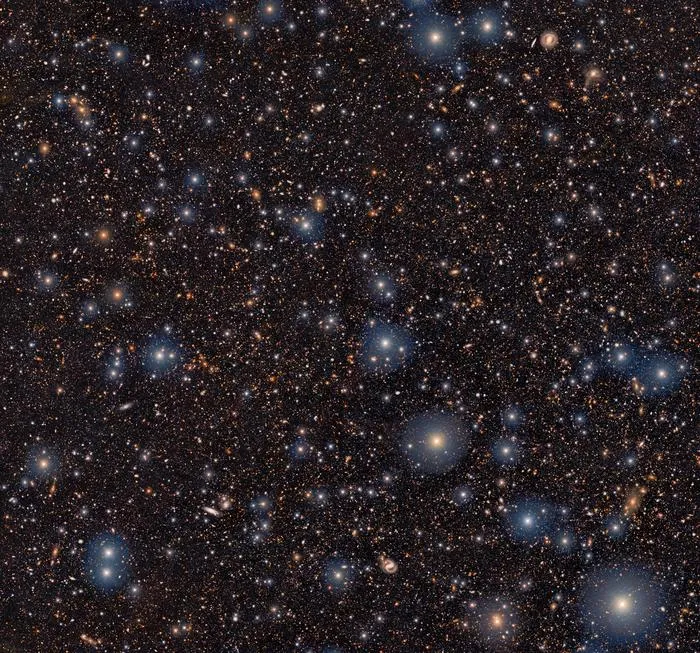 Most distant galaxy proto-supercluster (unannotated)