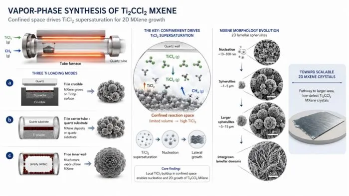Vapor-phase synthesis of Ti2CCI2 MXene