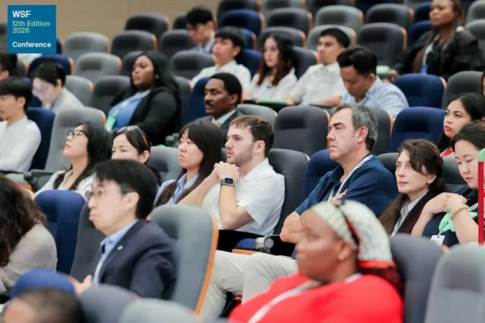 Conference participants listening to a plenary talk