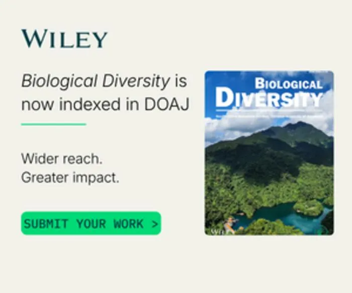 Wider reach, greater impact: Biological Diversity is now indexed in the Directory of Open Access Journals (DOAJ).