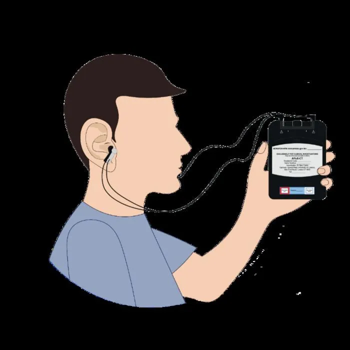 Illustration of SCRATCH-HTN device use