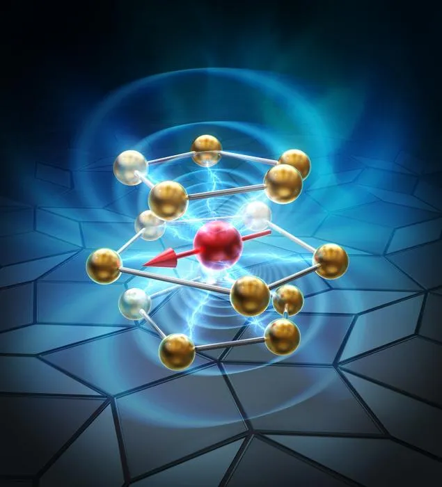 Magnetic moment surrounded by non-magnetic ligands in a Tsai-type approximant crystal