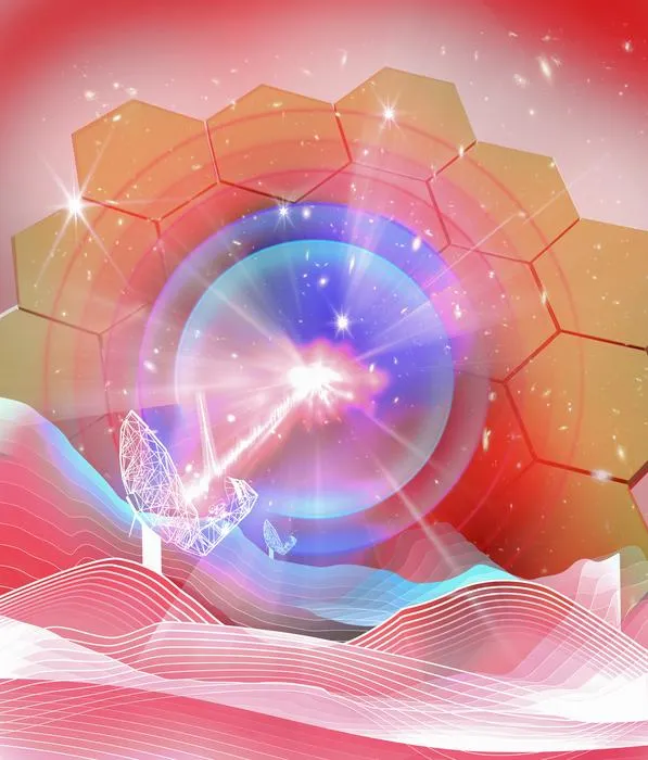 Artist's illustration representing the detection of FRB 20240304B