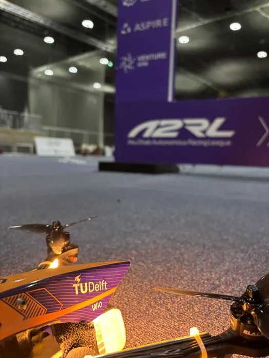 Closeup of the TU Delft autonomous racing drone