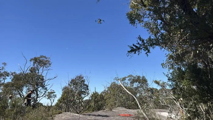 Drone flying in Blue Mountains