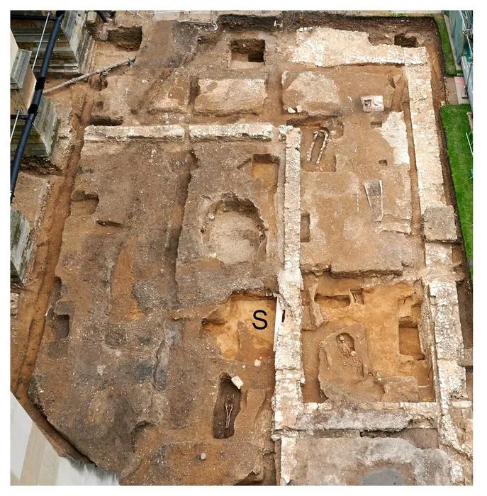 Excavation of the sacristy site in progress, 2019